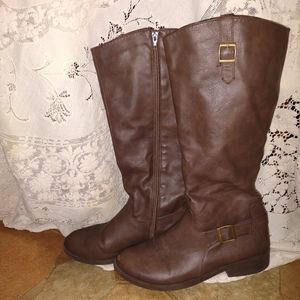 women's brown riding boots size 9